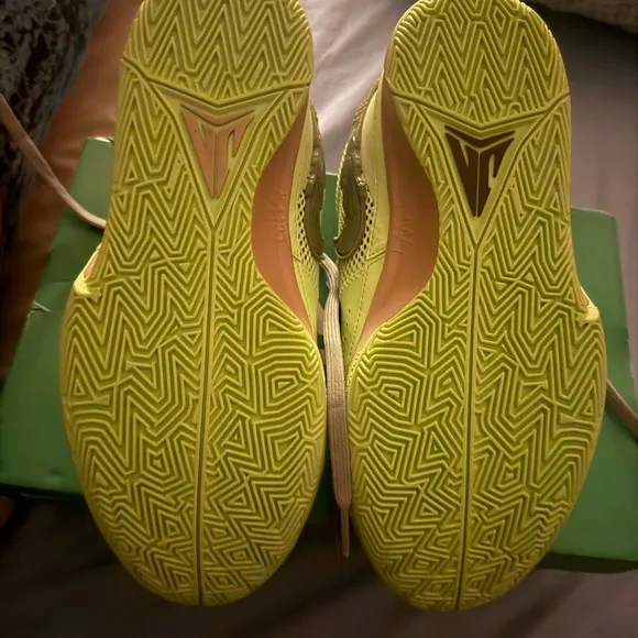 Nike Lime Green and Brown Sneakers