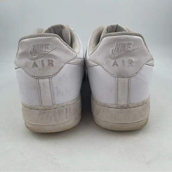 Nike Men’s Air Force One AF1 Low Triple White Leather Shoes - Size 15 315122-111