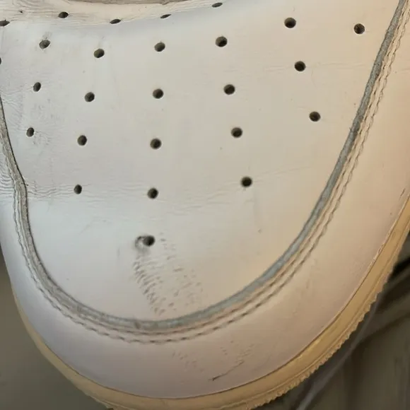 Nike Men’s Air Force One AF1 Low Triple White Leather Shoes - Size 15 315122-111