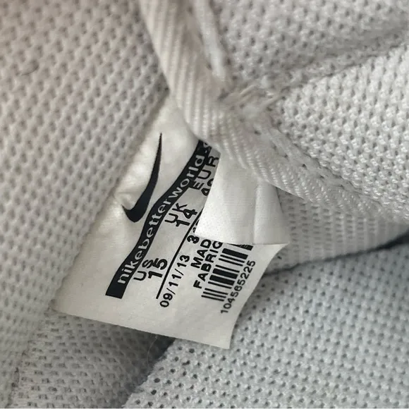 Nike Men’s Air Force One AF1 Low Triple White Leather Shoes - Size 15 315122-111