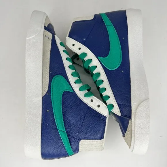Nike Mens D07396-991 Blue Blazer Mid 77 Nordic Leather Lace Up Size 7 Sneakers