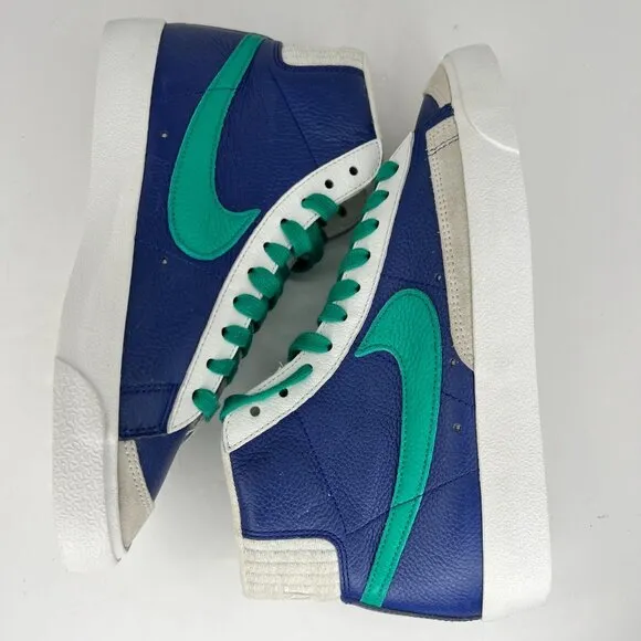 Nike Mens D07396-991 Blue Blazer Mid 77 Nordic Leather Lace Up Size 7 Sneakers