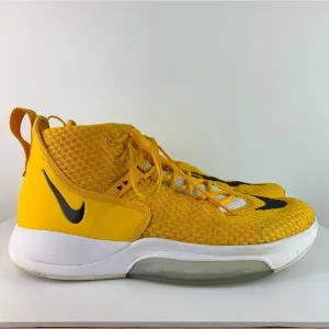 Nike men’s Yellow Zoom Rize TB 'University Gold' hi top basketball shoes size 14