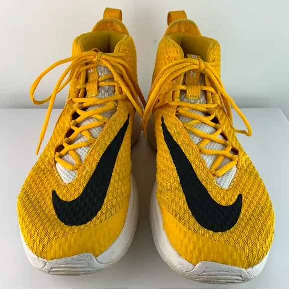 Nike men’s Yellow Zoom Rize TB 'University Gold' hi top basketball shoes size 14