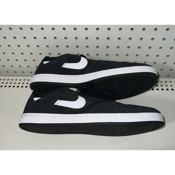 Nike SB Alleyoop Mens Athletic Skate Shoes Sneakers Size 11 Black White