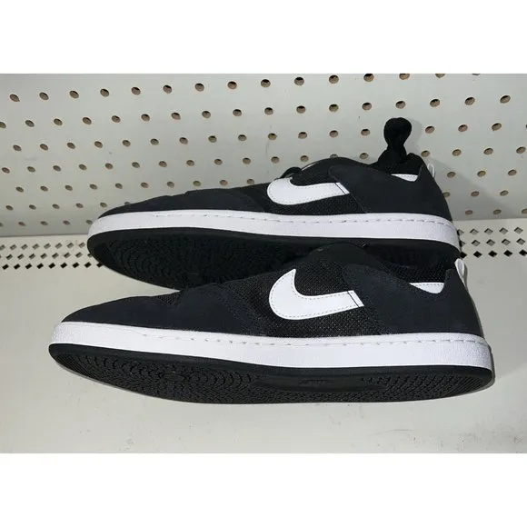 Nike SB Alleyoop Mens Athletic Skate Shoes Sneakers Size 11 Black White
