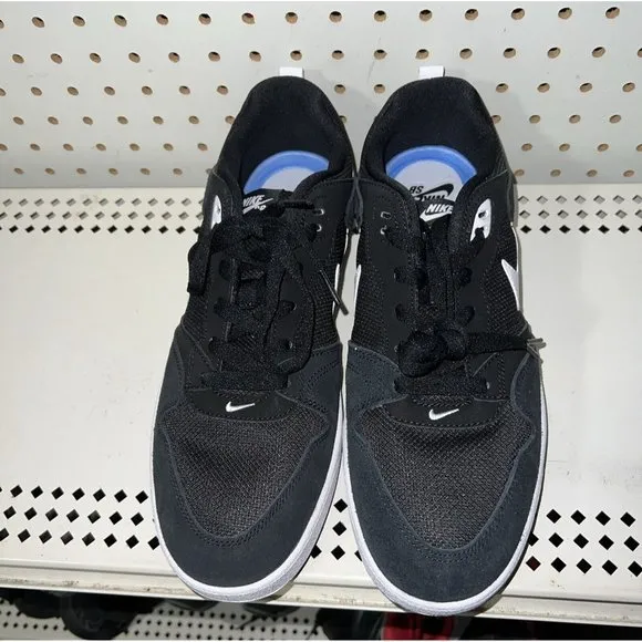 Nike SB Alleyoop Mens Athletic Skate Shoes Sneakers Size 11 Black White