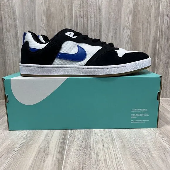 Nike SB Alleyoop White Team Royal Blue Black CJ0882-104 Skate Shoes Mens Sz 11.5