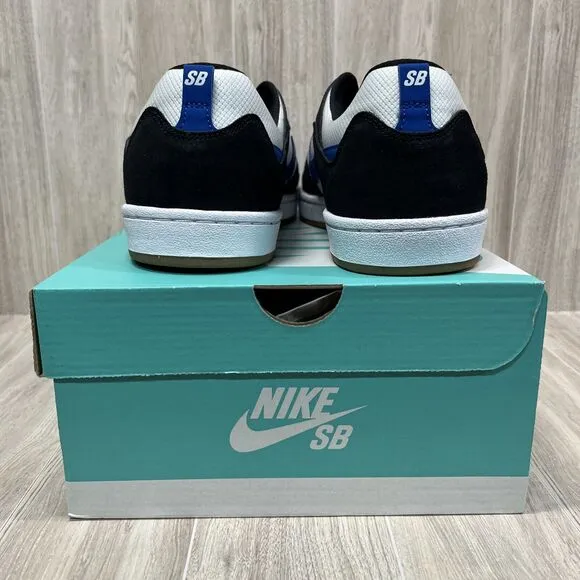 Nike SB Alleyoop White Team Royal Blue Black CJ0882-104 Skate Shoes Mens Sz 11.5