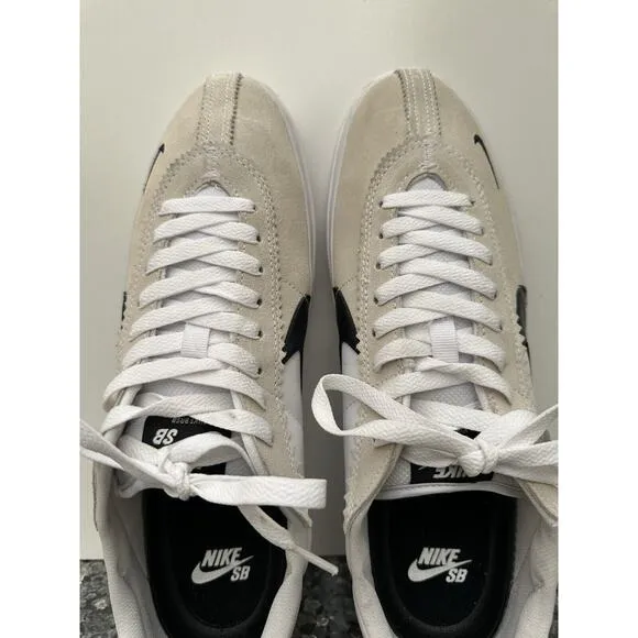 Nike SB BRSB Mens Sz 10.5 White Black Skate Shoes Blazer Bruin Cortez DH9227-101