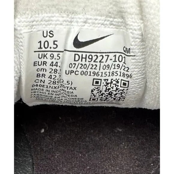 Nike SB BRSB Mens Sz 10.5 White Black Skate Shoes Blazer Bruin Cortez DH9227-101