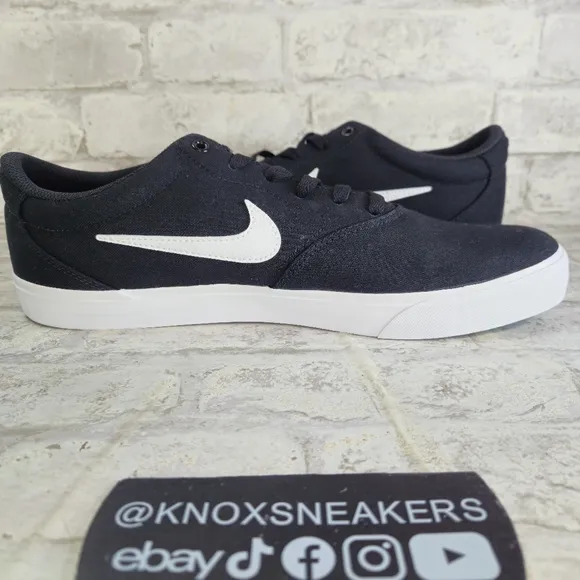 Nike SB Charge Canvas Black White Skate Shoes CD6279-002 Men’s Size 11.5