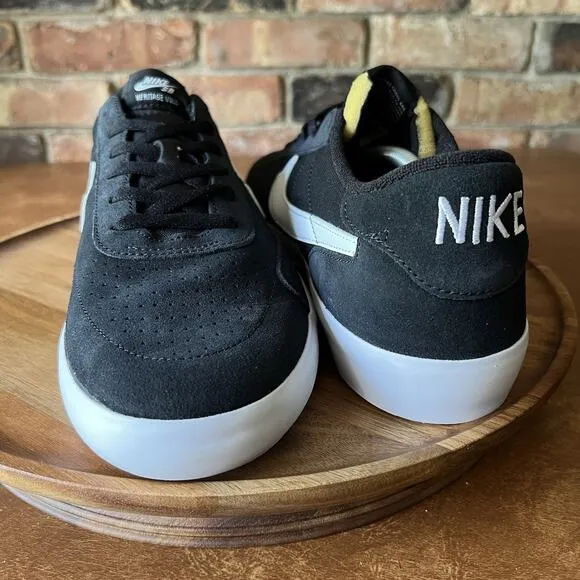 Nike SB Heritage Vulc Black White Skate Sneaker Shoes CD5010-003 Men's Size 13
