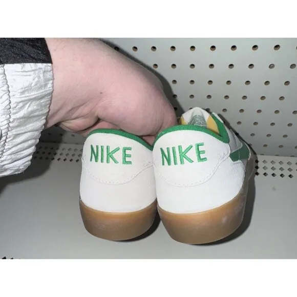 Nike SB Heritage Vulc Mens Suede Athletic Skate Shoes Size 10 White Green Gum
