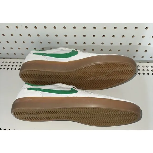 Nike SB Heritage Vulc Mens Suede Athletic Skate Shoes Size 10 White Green Gum