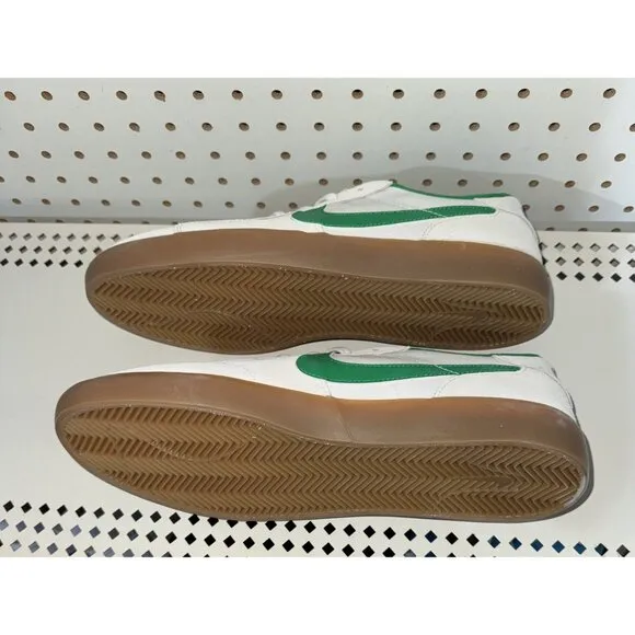 Nike SB Heritage Vulc Mens Suede Athletic Skate Shoes Size 9 White Green Gum