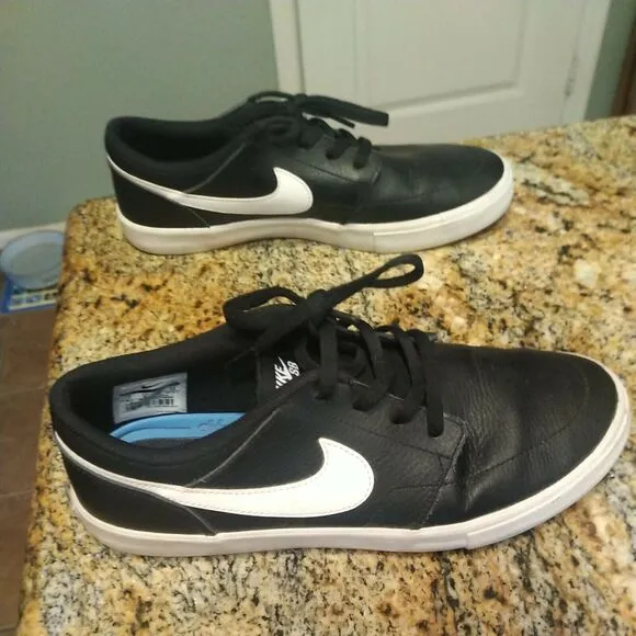 Nike SB Portmore II Mens Black Solar prm Skate Shoes 923115-010 Sz 7