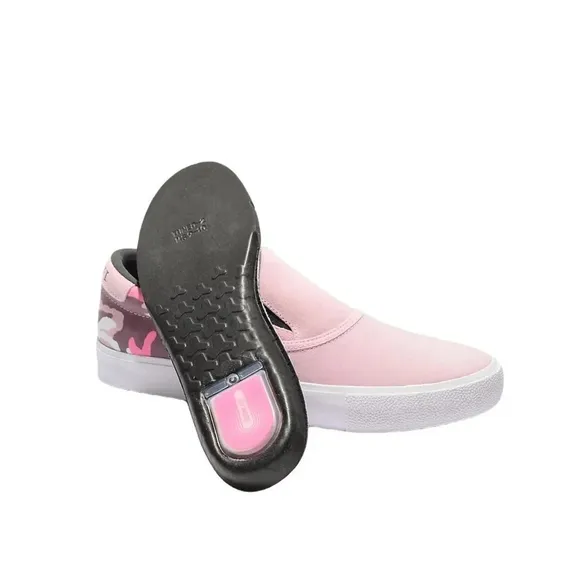 Nike SB Womens Letica Bufoni Verona Pink Camo Slip On Skate Shoes