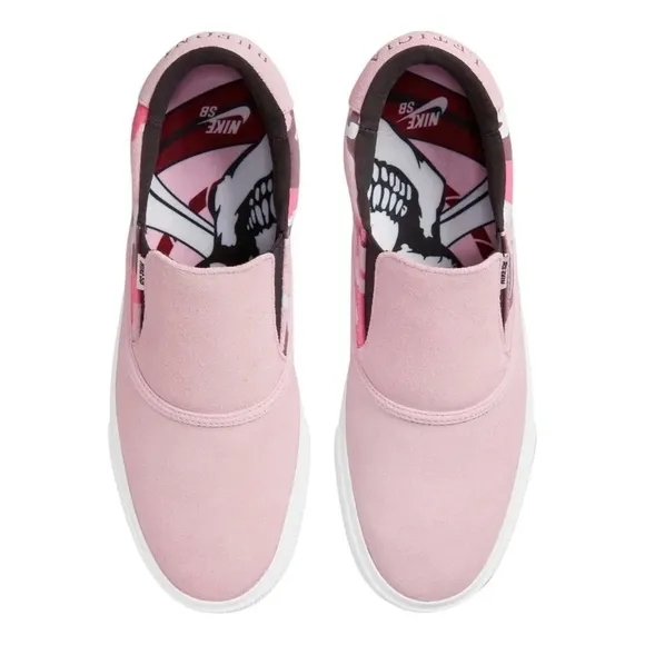 Nike SB Womens Letica Bufoni Verona Pink Camo Slip On Skate Shoes