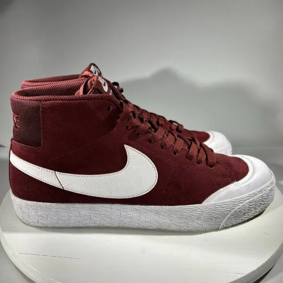 Nike SB Zoom Blazer Mid-XT Shoes Mens Size 10 Team Maroon Red Sneaker USED TWICE