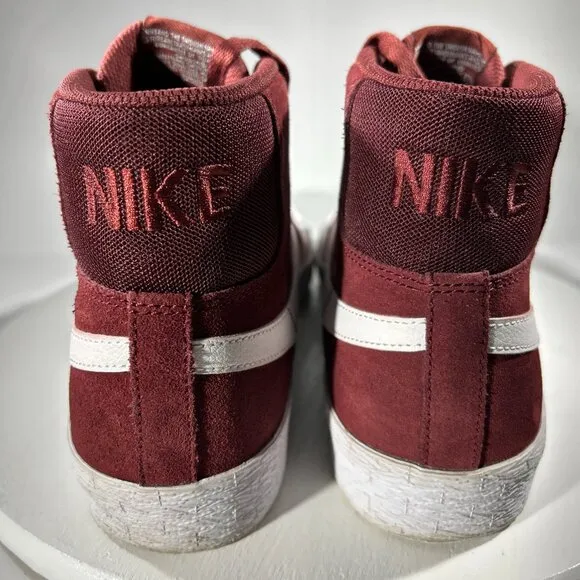 Nike SB Zoom Blazer Mid-XT Shoes Mens Size 10 Team Maroon Red Sneaker USED TWICE