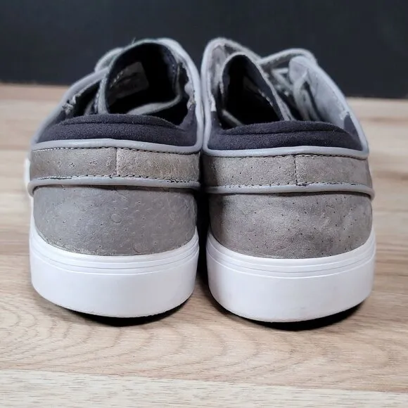 Nike SB Zoom Stefan Janoski Shoes Mens Size 8.5 Gray Leather Skate 616490-008