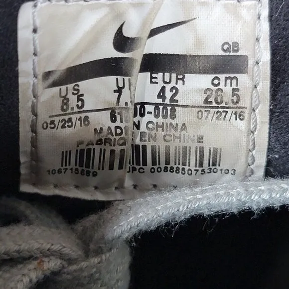 Nike SB Zoom Stefan Janoski Shoes Mens Size 8.5 Gray Leather Skate 616490-008