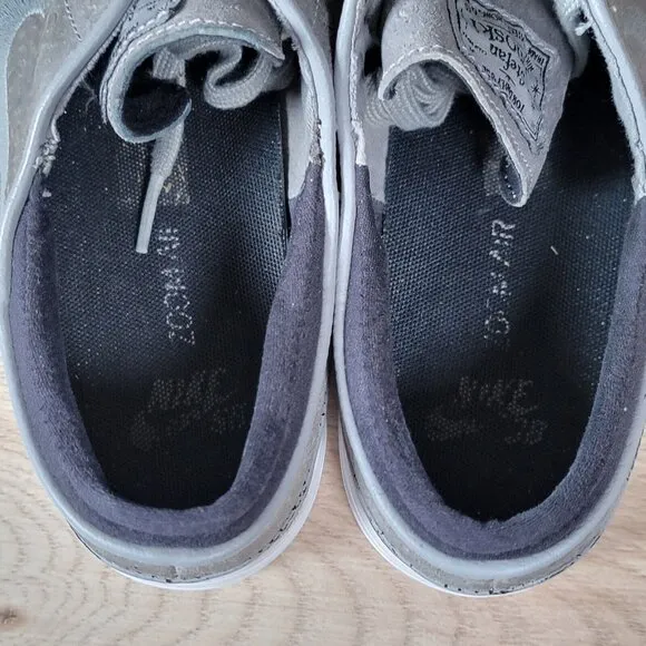 Nike SB Zoom Stefan Janoski Shoes Mens Size 8.5 Gray Leather Skate 616490-008