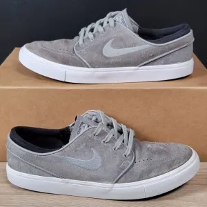 Nike SB Zoom Stefan Janoski Shoes Mens Size 8.5 Gray Leather Skate 616490-008