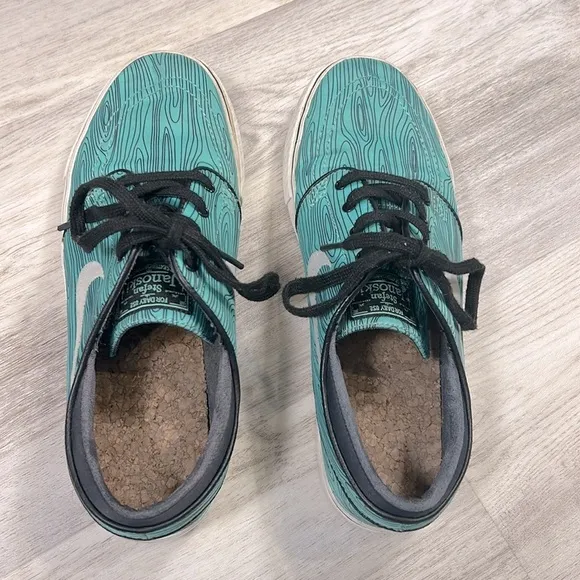 Nike Skateboarding SB Zoom Stefan Janoski Skate Shoes Wood Grain Mint 652975-301