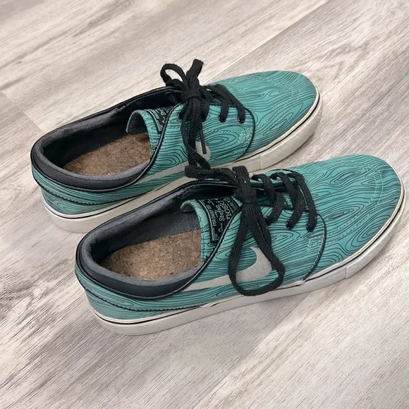Nike Skateboarding SB Zoom Stefan Janoski Skate Shoes Wood Grain Mint 652975-301