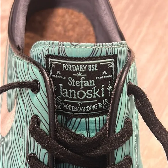 Nike Skateboarding SB Zoom Stefan Janoski Skate Shoes Wood Grain Mint 652975-301