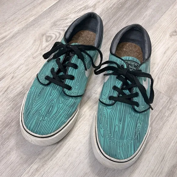 Nike Skateboarding SB Zoom Stefan Janoski Skate Shoes Wood Grain Mint 652975-301