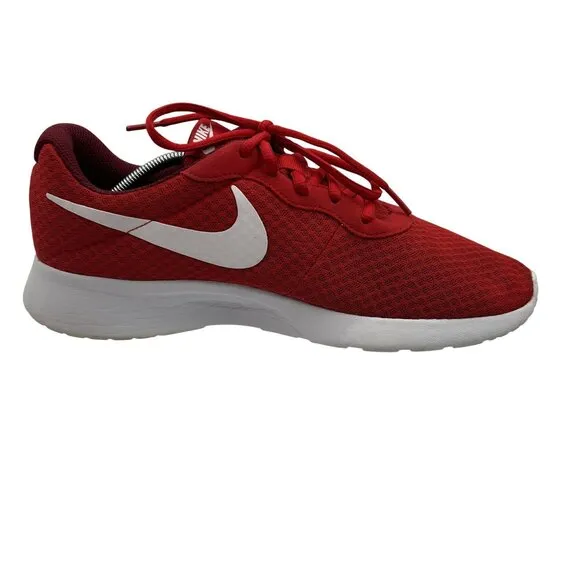 Nike Tanjun Red Mens 10 Athletic Casual Sneakers Lace Up Running Shoes Athletic