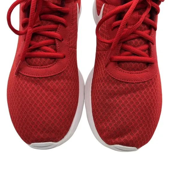 Nike Tanjun Red Mens 10 Athletic Casual Sneakers Lace Up Running Shoes Athletic