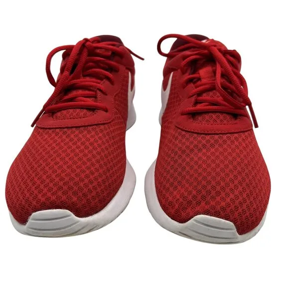 Nike Tanjun Red Mens 10 Athletic Casual Sneakers Lace Up Running Shoes Athletic
