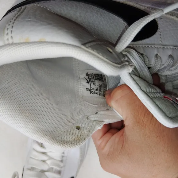 Nike  White and Black High-Top Sneakers