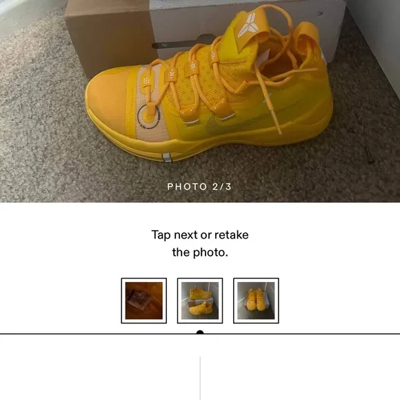 Nike Yellow Low-Top Athletic Shoes