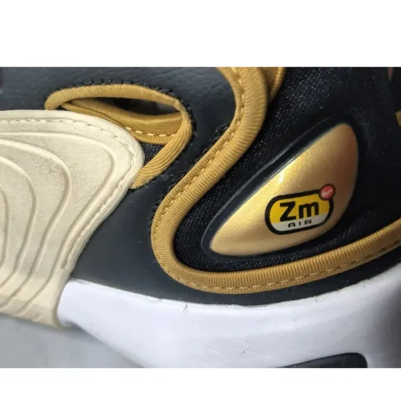 Nike Zoom 2K Women's Casual Shoes Black/Metallic Gold AO0354-005 Size 8 Medium