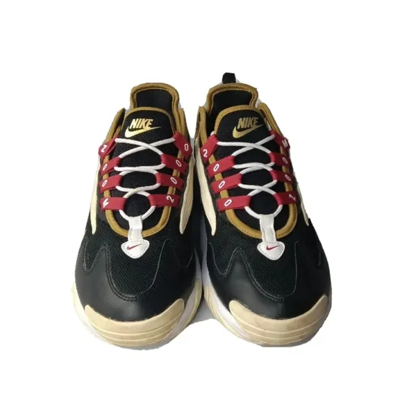 Nike Zoom 2K Women's Casual Shoes Black/Metallic Gold AO0354-005 Size 8 Medium