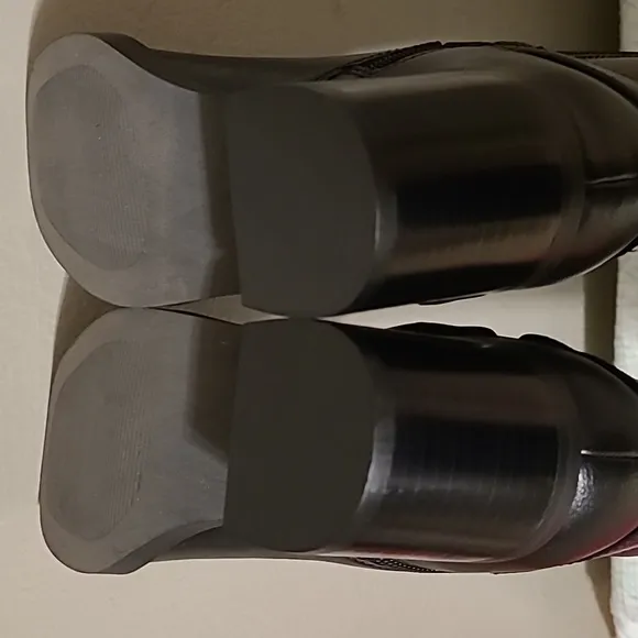 Nine West Koop 3 women's size 5.5M Faux Leather tall knee-high boots NIB Black