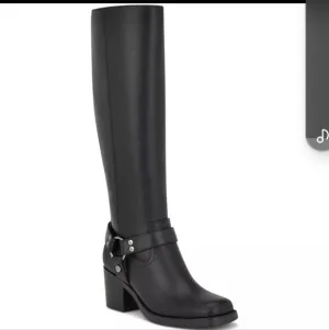 Nine West Koop 3 women's size 5.5M Faux Leather tall knee-high boots NIB Black