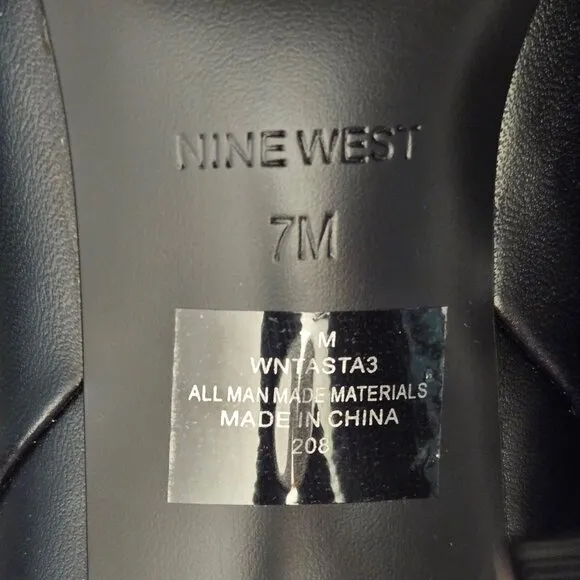 Nine West Tasta Mid Calf Dress Boots Black 7M Slouch Stiletto High Heel NWB