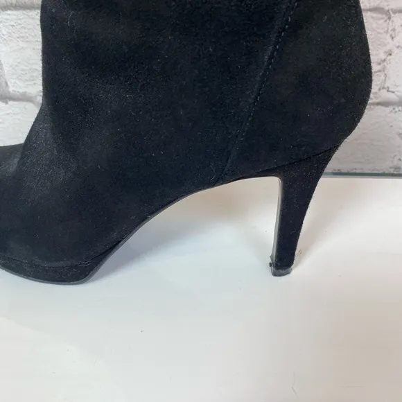 Nine West Womens Tall Black Suede Califa Heeled Boots Size 9 EUC Stiletto Boots