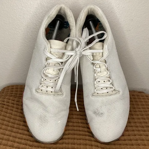 NoBull Mens Size 13.5 Trainer Shoes White Floral Sole Lace Up Training Sneakers‎