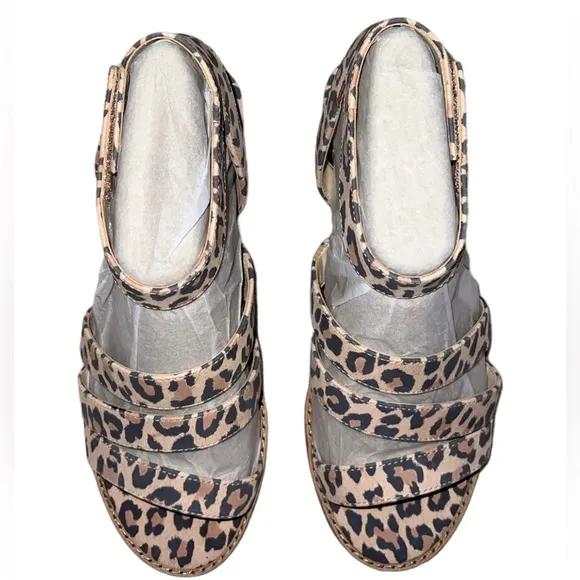🐆NWB! Leopard Strappy Sandals