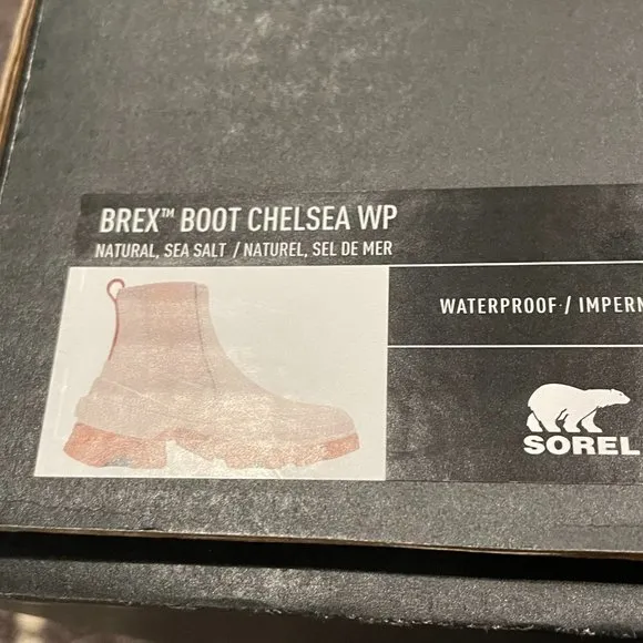 NWB Sorel Brex Chelsea Boots in Natural Sea Salt