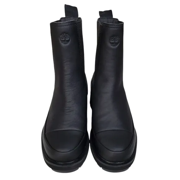 NWB Timberland Kori Park 2.0 Chelsea boots black leather pull on block heel