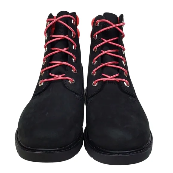 NWB Timberland Linden woods 6 in waterproof lace up boots nubuck black pink