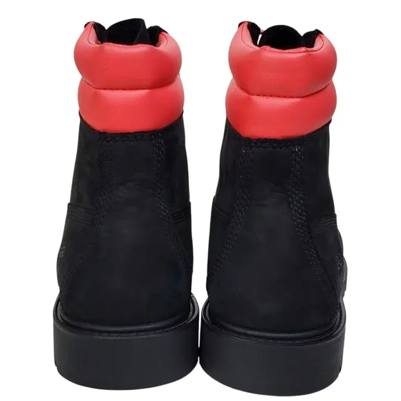 NWB Timberland Linden woods 6 in waterproof lace up boots nubuck black pink